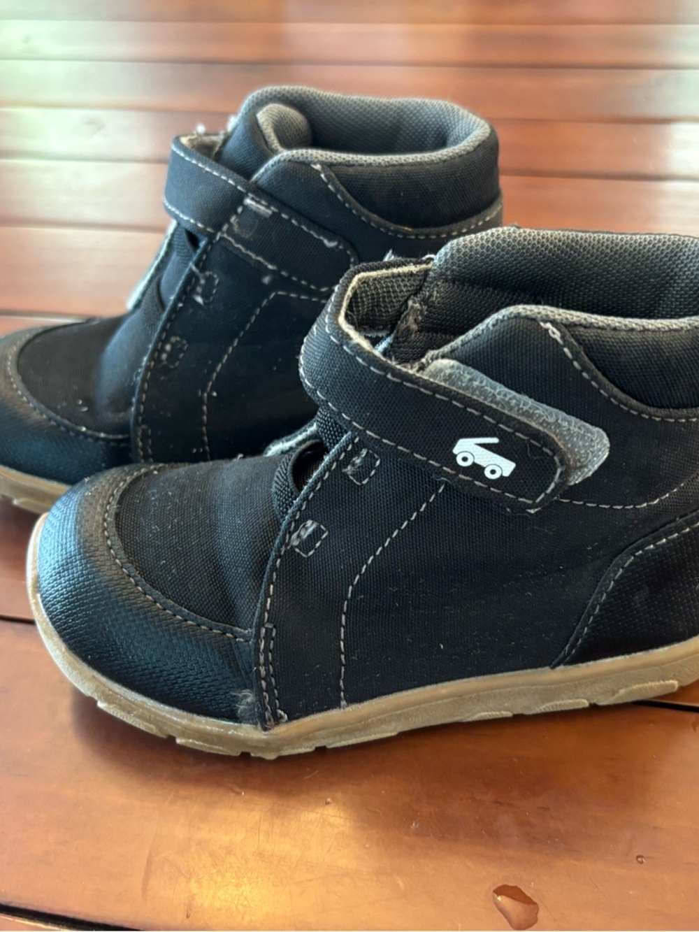 See Kai Run Black High-Top Velcro Toddler Boots